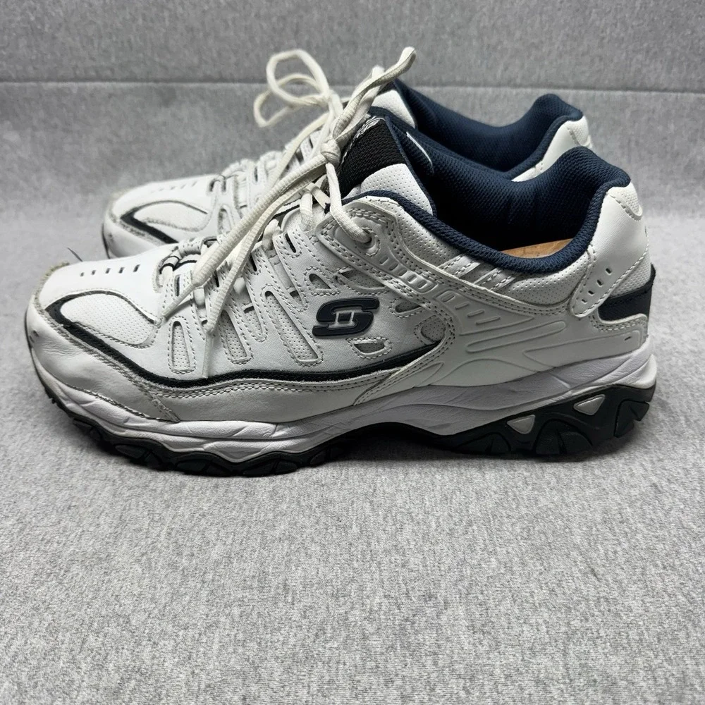Skechers Energy Afterburn Shoes Mens 12 Extra Wide White Athletic Gym Sneakers